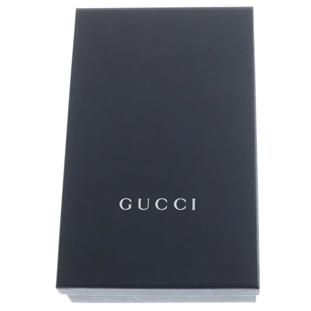 GUCCI(グッチ) インターロッキングG チェーンウォレット ゴールド金具 レザー ブラック 615523 レディース