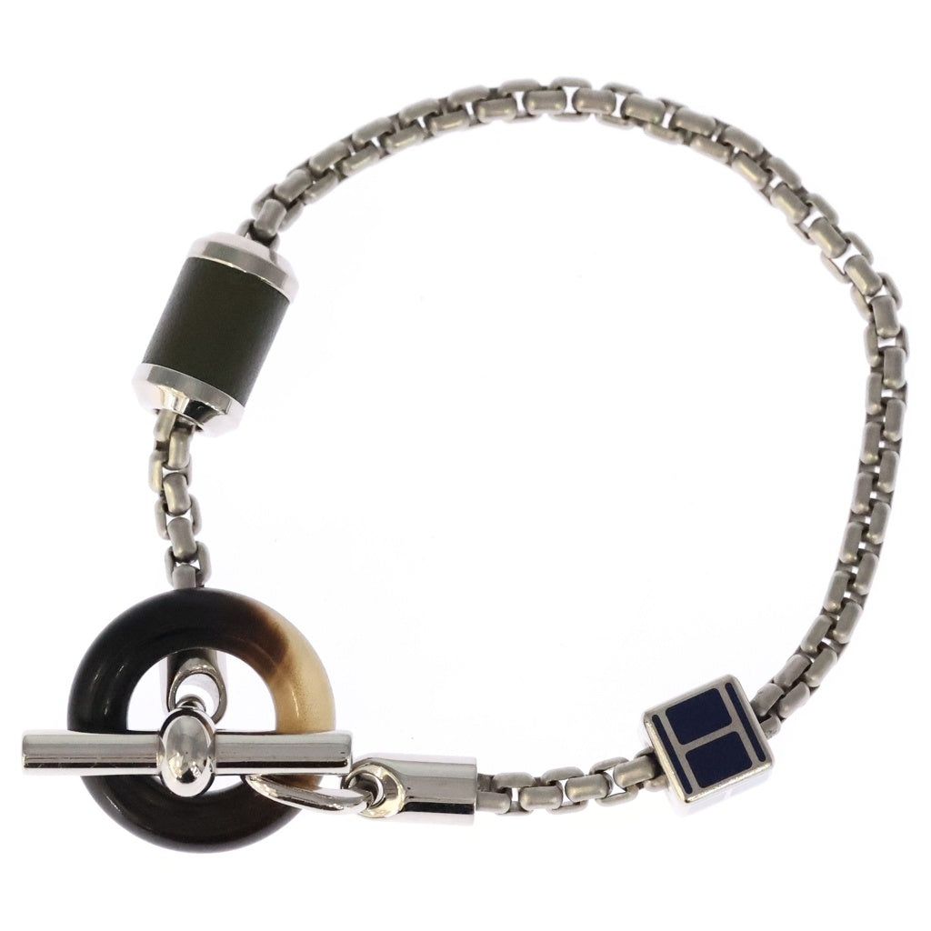 HERMES(エルメス) メリメロ ブレスレット シルバー バッファローホーン/メタル ブルー/シルバー レディース
