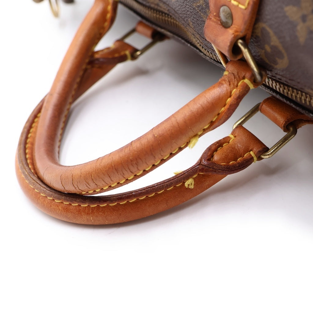 LOUIS VUITTON(ルイヴィトン) モノグラム スピーディ25 PVC レザー ハンド バッグ ブラウン M41528 レディース