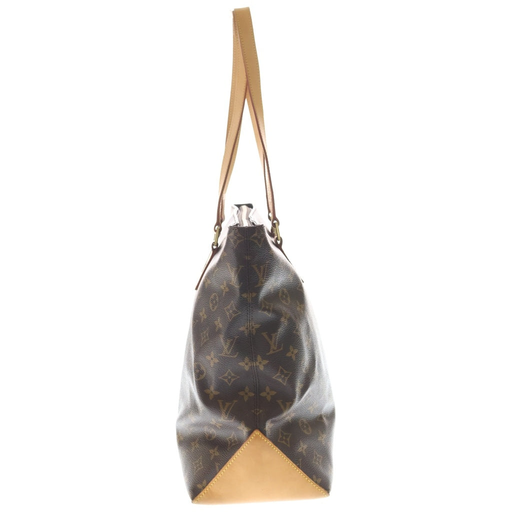 LOUIS VUITTON(ルイヴィトン) モノグラム カバ・メゾ トートバッグ ハンドバッグ ブラウン レザー×PVC M51151 ゴールド金具 レディース