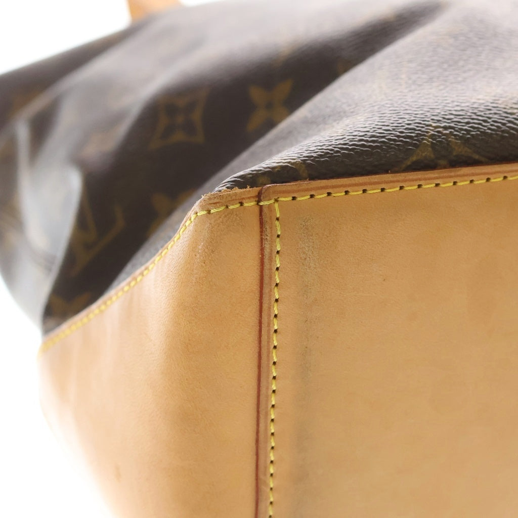 LOUIS VUITTON(ルイヴィトン) モノグラム カバ・メゾ トートバッグ ハンドバッグ ブラウン レザー×PVC M51151 ゴールド金具 レディース