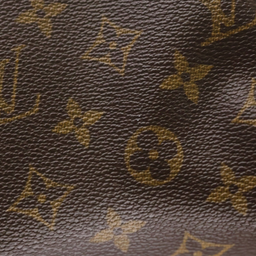 LOUIS VUITTON(ルイヴィトン) モノグラム カバ・メゾ トートバッグ ハンドバッグ ブラウン レザー×PVC M51151 ゴールド金具 レディース