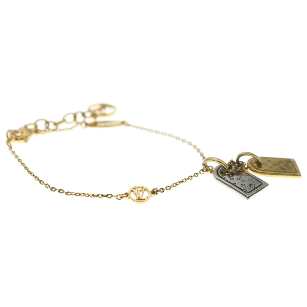 LOUIS VUITTON(ルイヴィトン) ナノグラム ブレスレット GP ゴールド×シルバー M63142 レディース