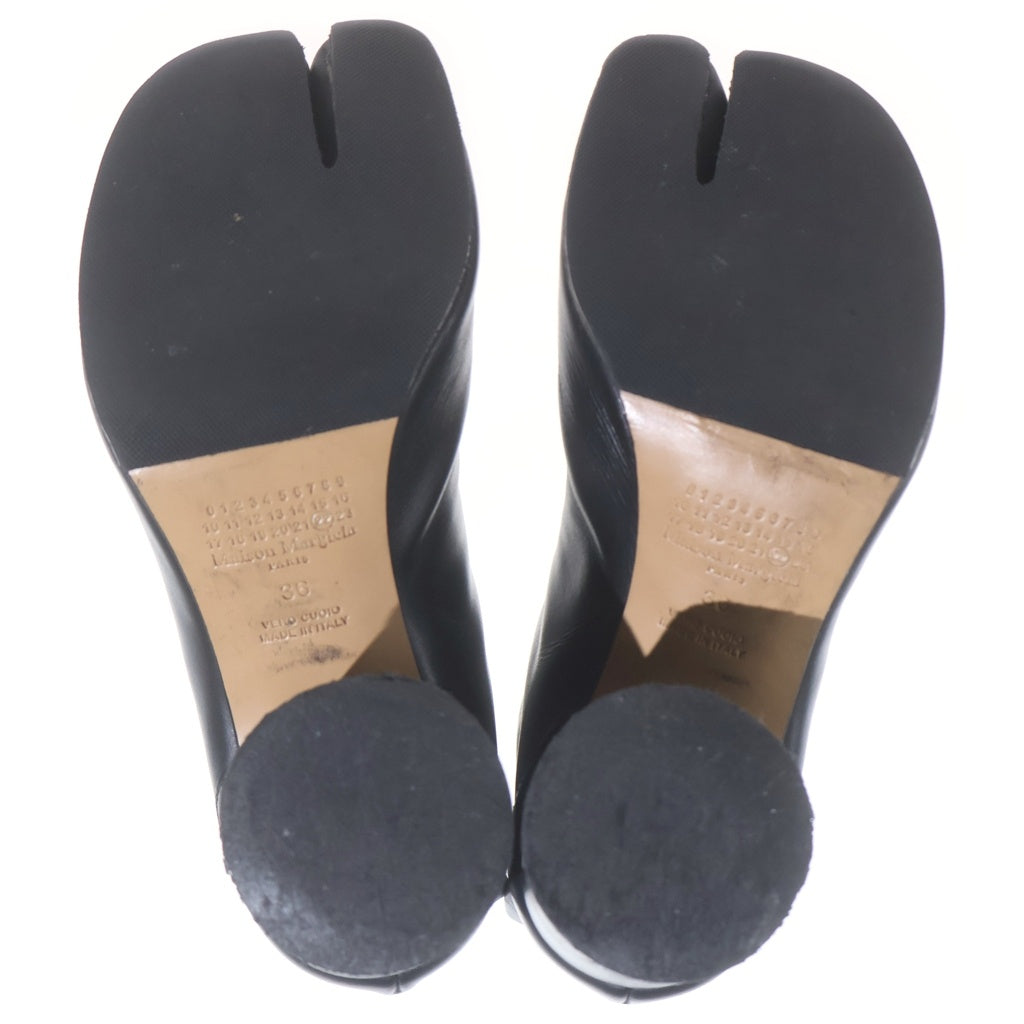 Maison Margiela(メゾンマルジェラ) Tabi タビ 足袋 レザー ヒール ショートブーツ ブラック レディース