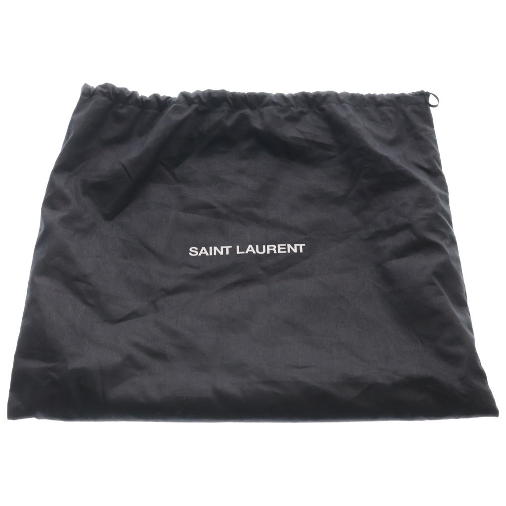 SAINT LAURENT PARIS(サンローランパリ) マンハッタン クロコ型押し ショルダーバッグ レザー ブラック レディース