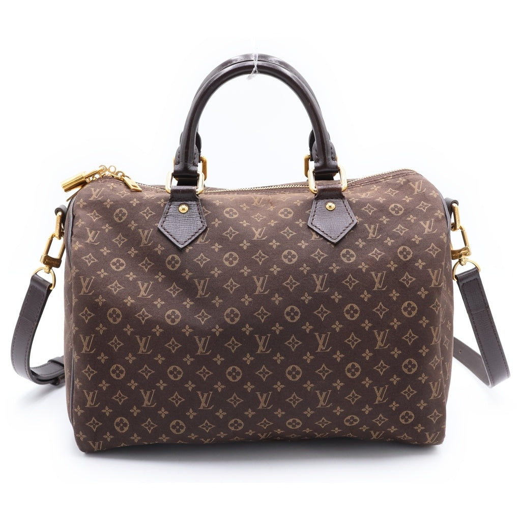 LOUIS VUITTON(ルイヴィトン) モノグラム イディール スピーディバンドリエール30 キャンバス レザー 2WAY ハンドバッグ ショルダーバッグ ミニボストンバッグ フザン ブラウン M56702 レディース