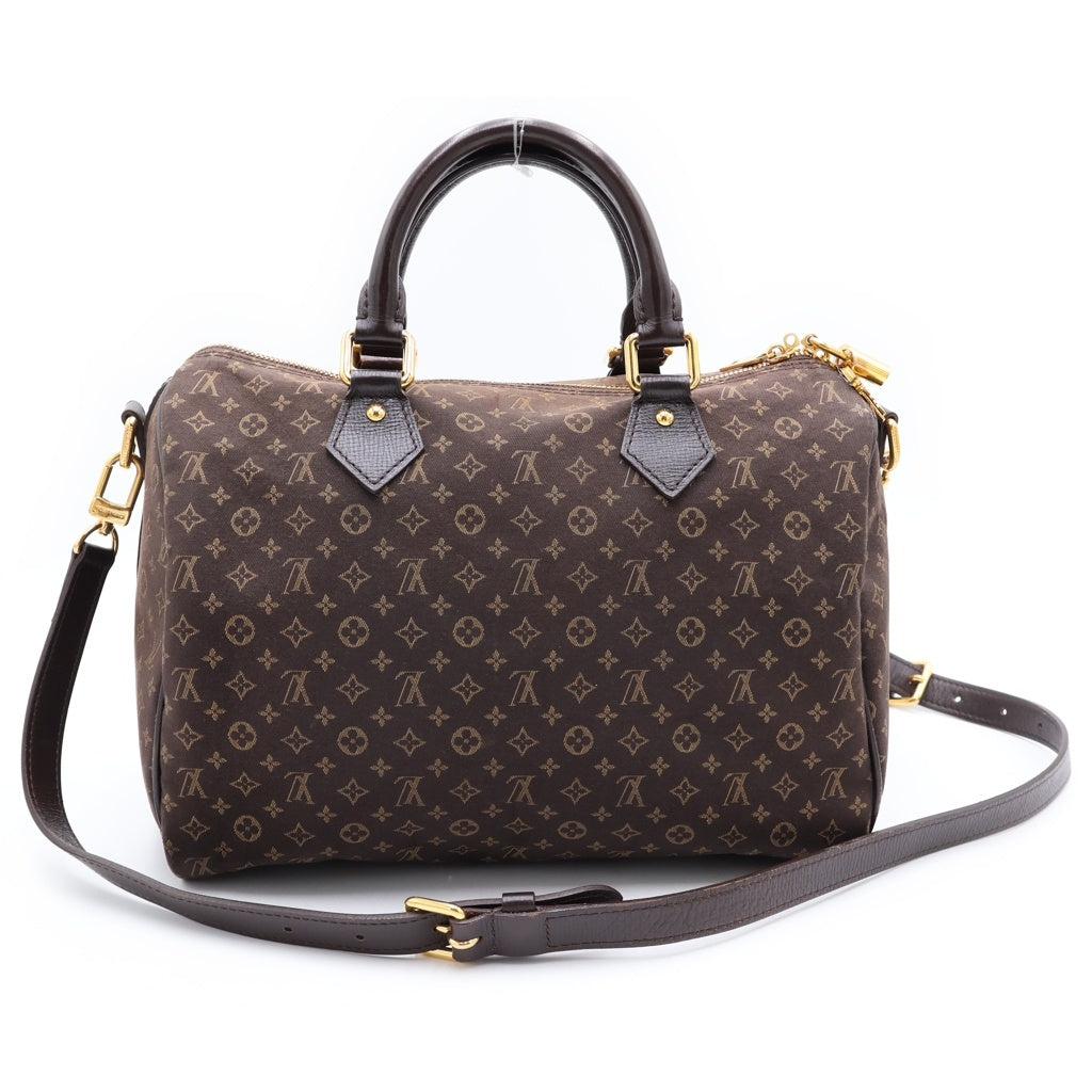 LOUIS VUITTON(ルイヴィトン) モノグラム イディール スピーディバンドリエール30 キャンバス レザー 2WAY ハンドバッグ ショルダーバッグ ミニボストンバッグ フザン ブラウン M56702 レディース