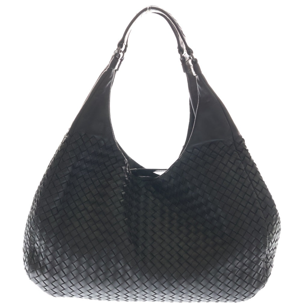 BOTTEGA VENETA(ボッテガヴェネタ) イントレチャート ハンドバッグ トートバッグ ブラウン レザー ブラック金具 レディース