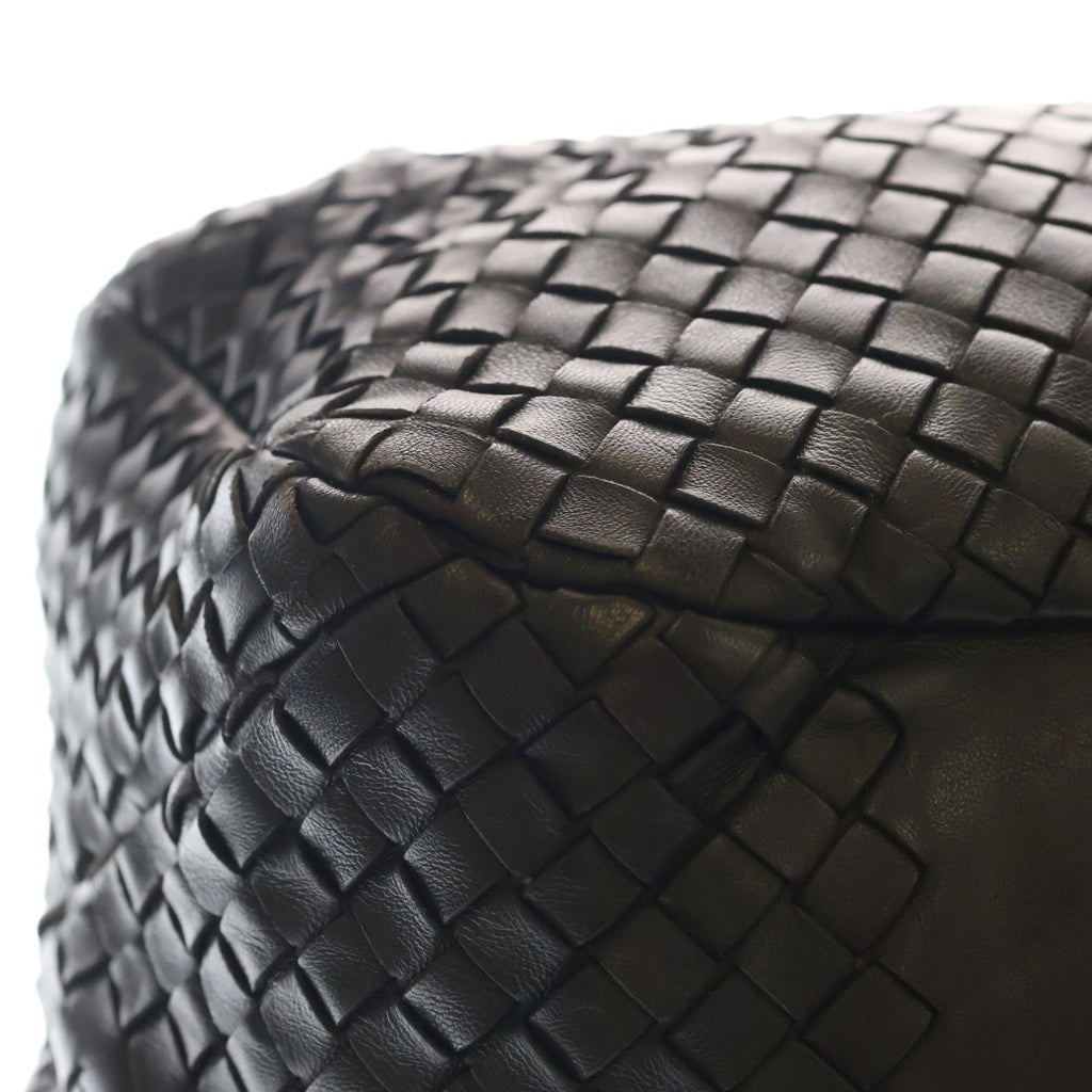 BOTTEGA VENETA(ボッテガヴェネタ) イントレチャート ハンドバッグ トートバッグ ブラウン レザー ブラック金具 レディース