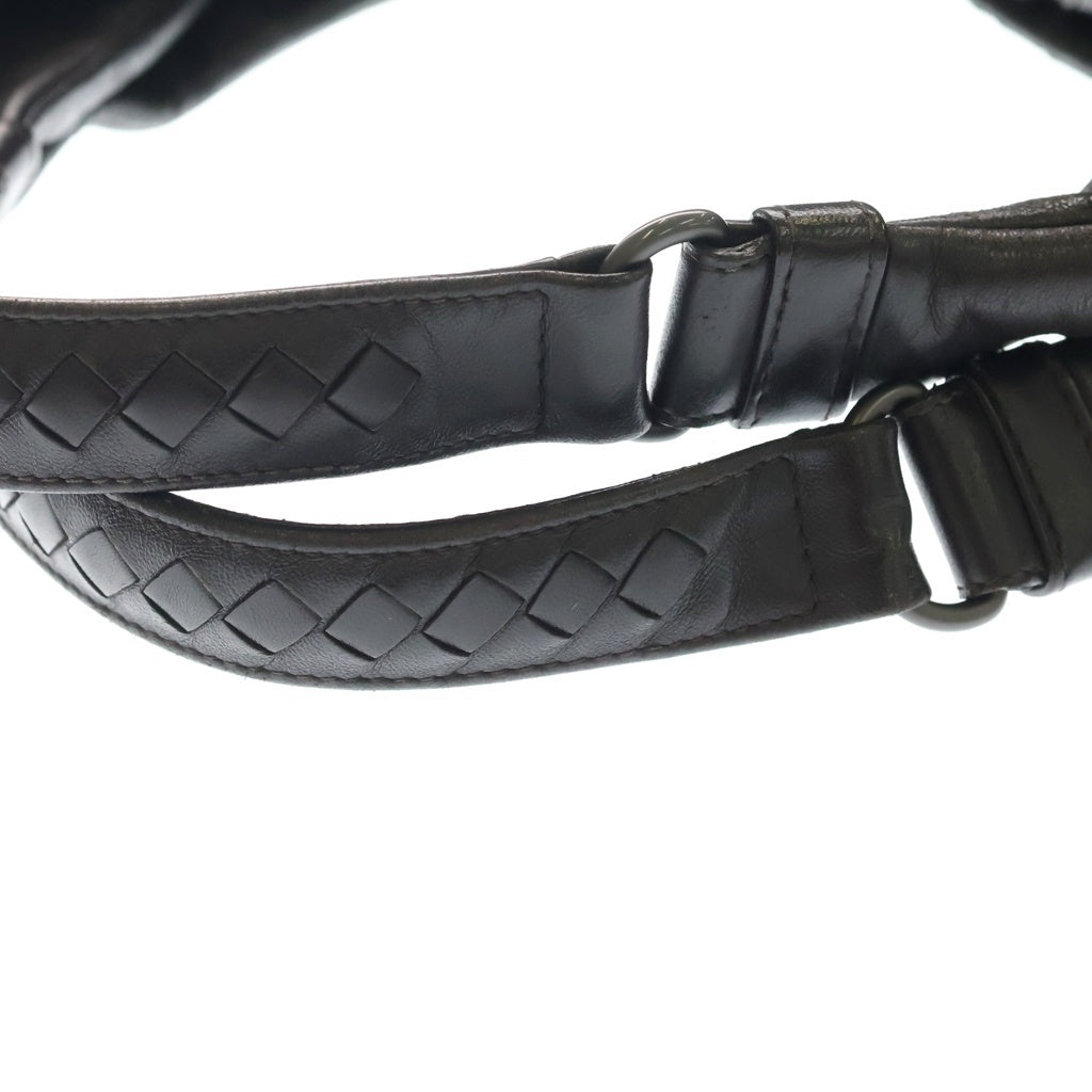 BOTTEGA VENETA(ボッテガヴェネタ) イントレチャート ハンドバッグ トートバッグ ブラウン レザー ブラック金具 レディース