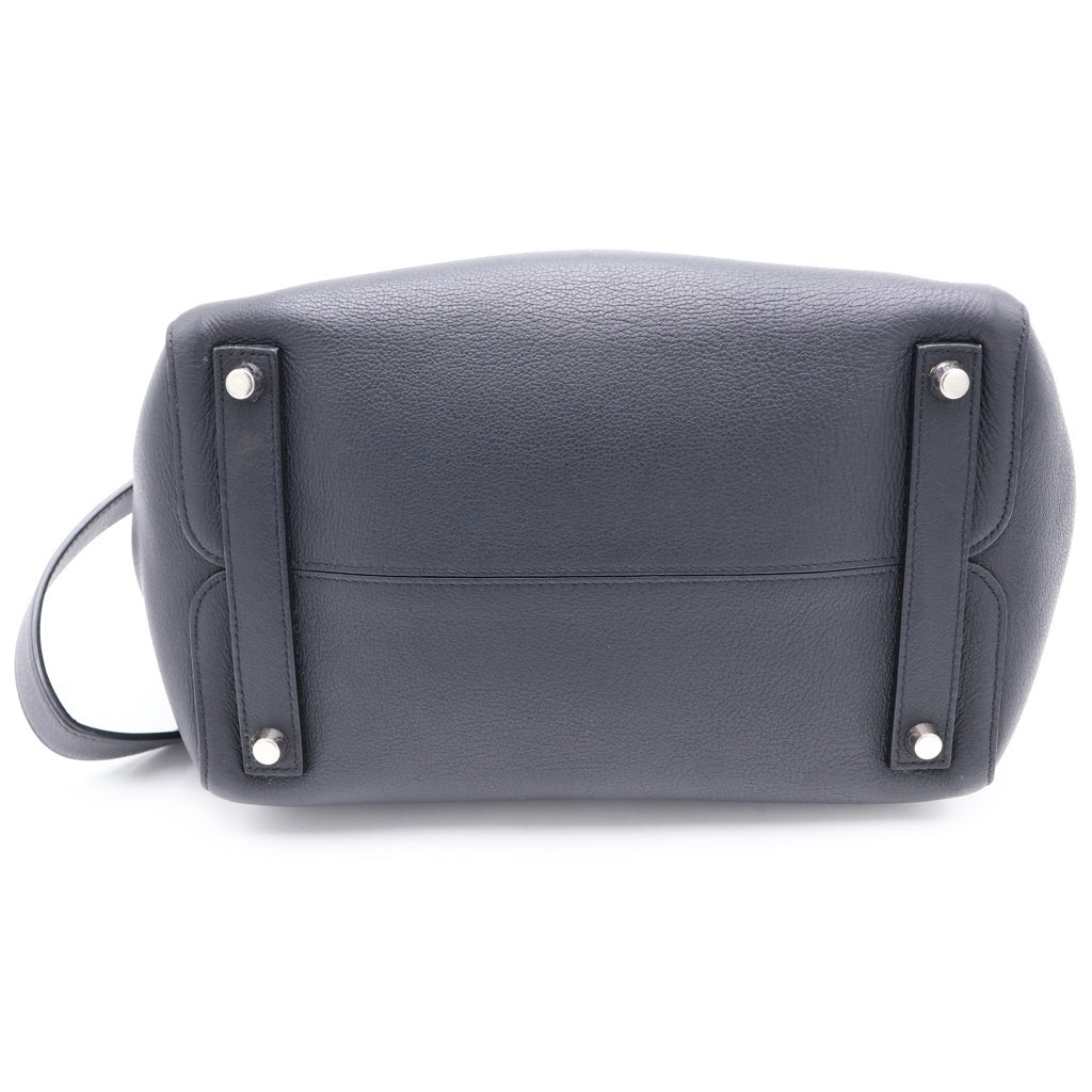 Christian Dior(クリスチャンディオール) ブロッサム 2WAYハンドバッグ ショルダーバッグ ブラック レザー シルバー金具 レディース