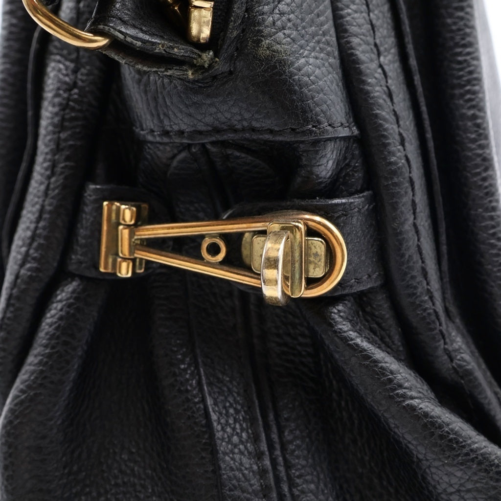 Chloe(クロエ) パラティ 2WAYハンドバッグ ショルダーバッグ ブラック レザー ゴールド金具 レディース