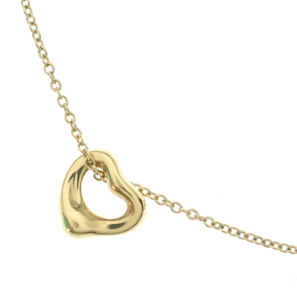 TIFFANY & Co.(ティファニー) オープンハート エクストラミニ ネックレス ペンダント チェーン イエローゴールド K18YG レディース