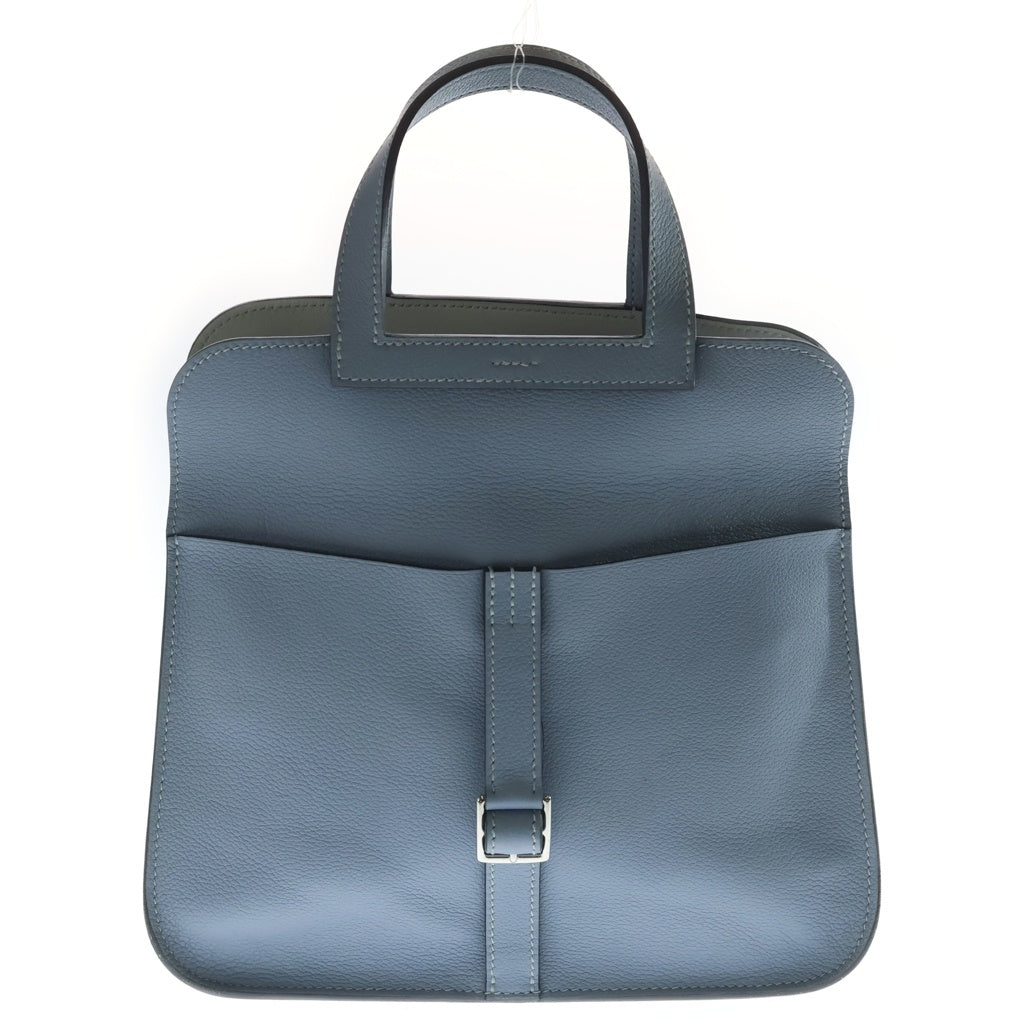 HERMES(エルメス) アルザン25 エバーカラー シルバー金具 2WAY ハンドバッグ ショルダーバッグ U刻印 ブルー レディース