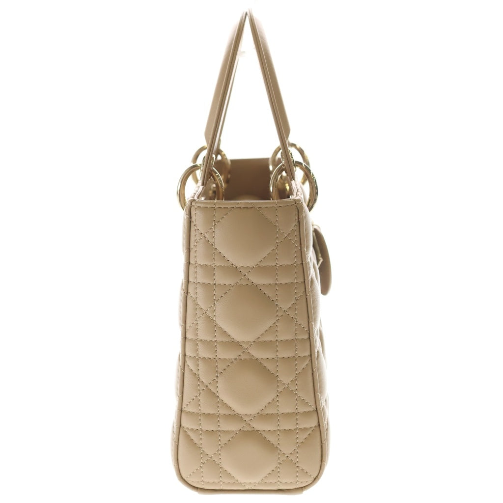 Christian Dior(クリスチャンディオール) My ABCDior レディディオール ハンドバック 2wayショルダーバック カナージュ レザー ベージュ レディース