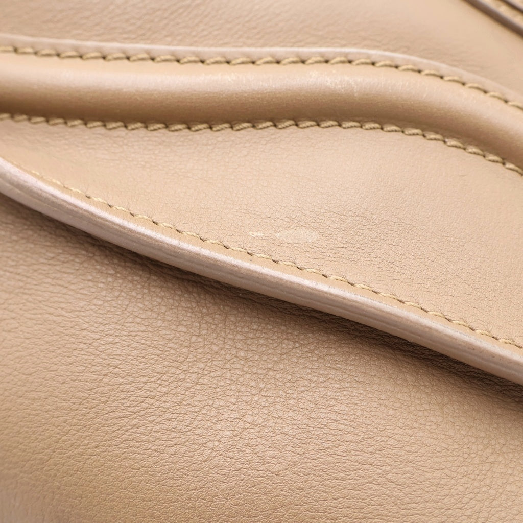 CELINE(セリーヌ) ラゲージ ハンドバッグ ベージュ ブラウン レザー ゴールド金具 レディース