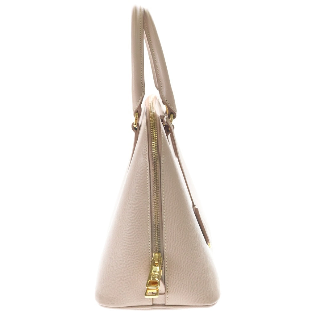 PRADA(プラダ) サフィアーノ ルクス 2WAYショルダーバッグ ハンドバッグ ピンクベージュ レザー BL0837 ゴールド金具 レディース