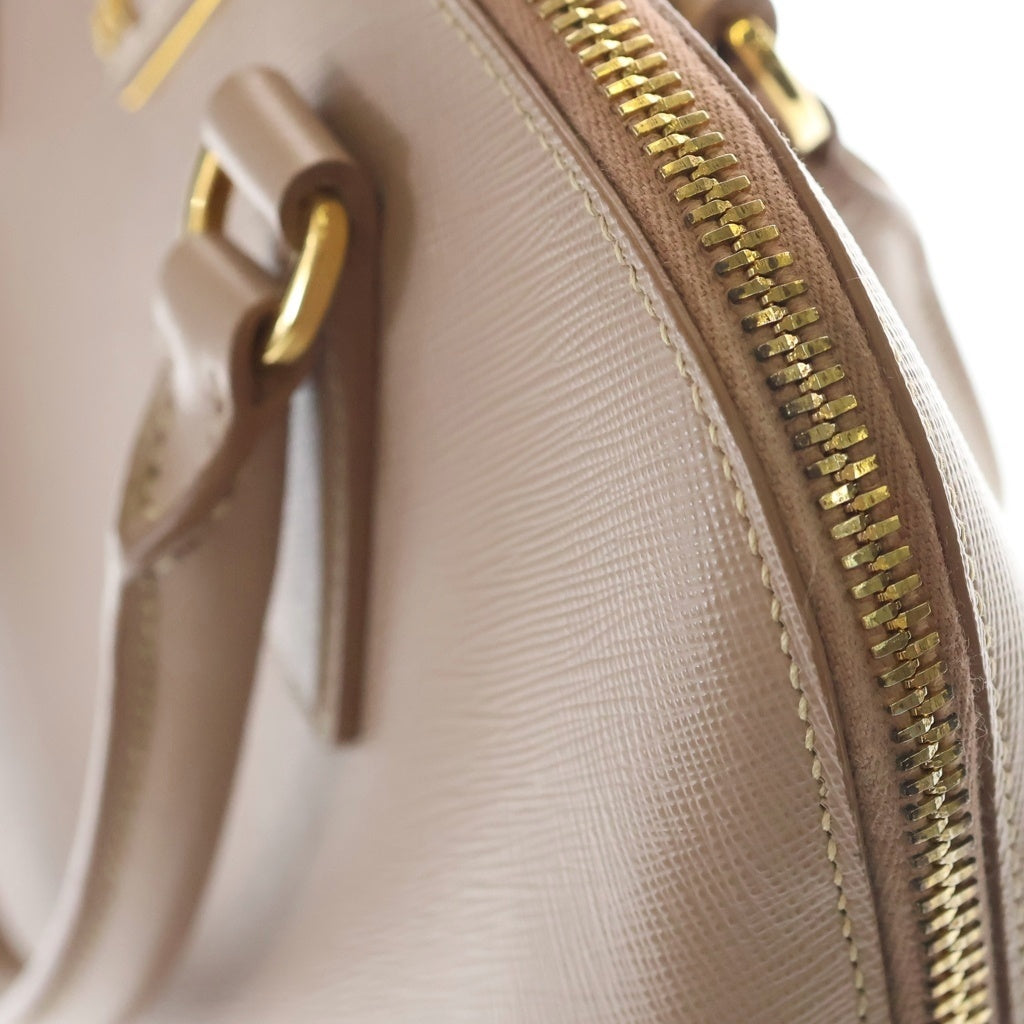 PRADA(プラダ) サフィアーノ ルクス 2WAYショルダーバッグ ハンドバッグ ピンクベージュ レザー BL0837 ゴールド金具 レディース