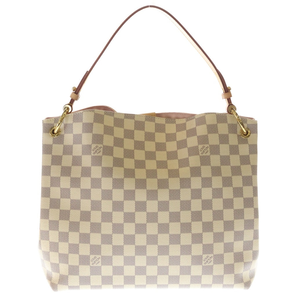 LOUIS VUITTON(ルイヴィトン) ダミエアズール グレースフルPM ハンドバッグ トートバッグ アイボリー×ブラウン レザー×PVC N42249 ゴールド金具 レディース