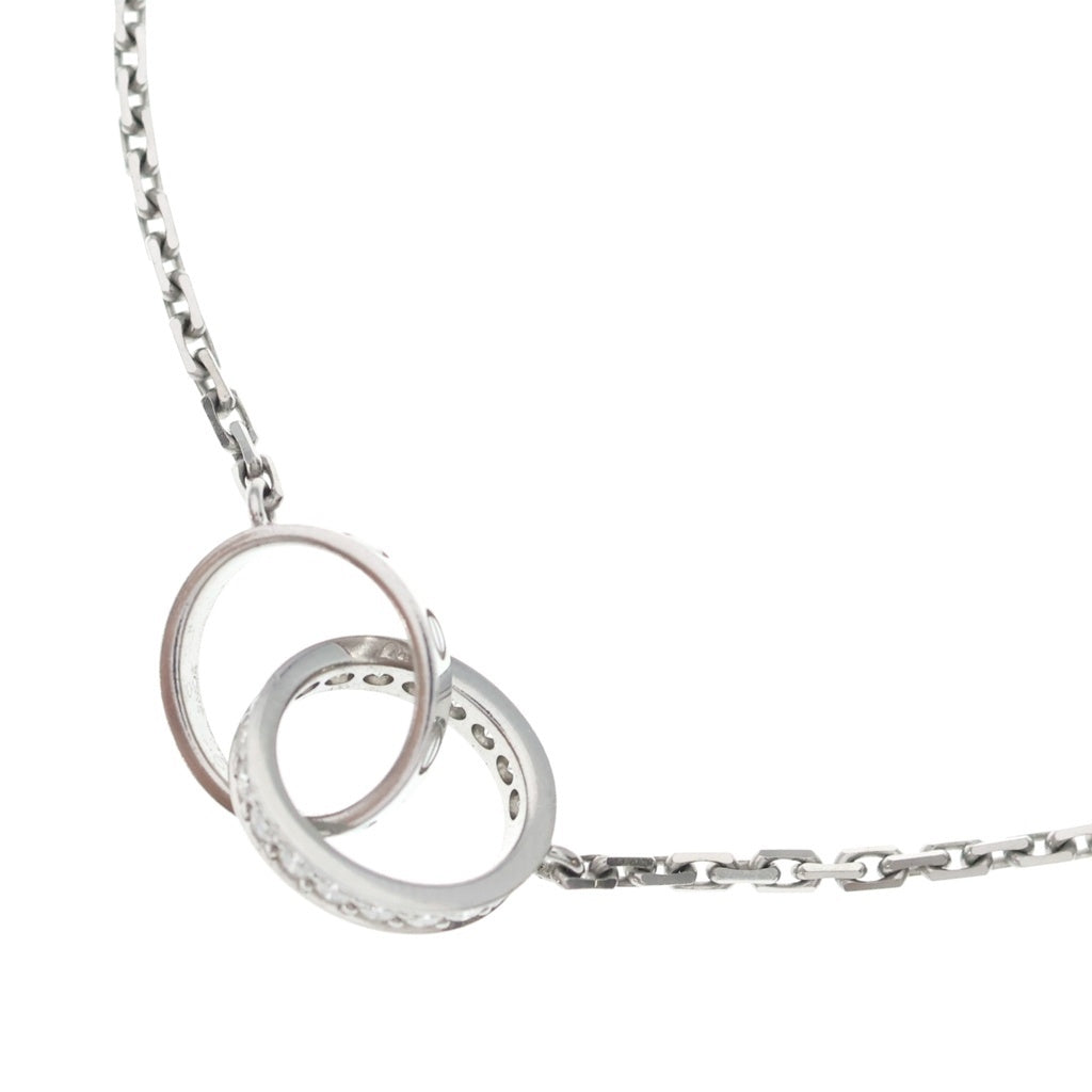 Cartier(カルティエ) ラブ ネックレス ダイヤ ペンダント チェーン ホワイトゴールド K18WG レディース