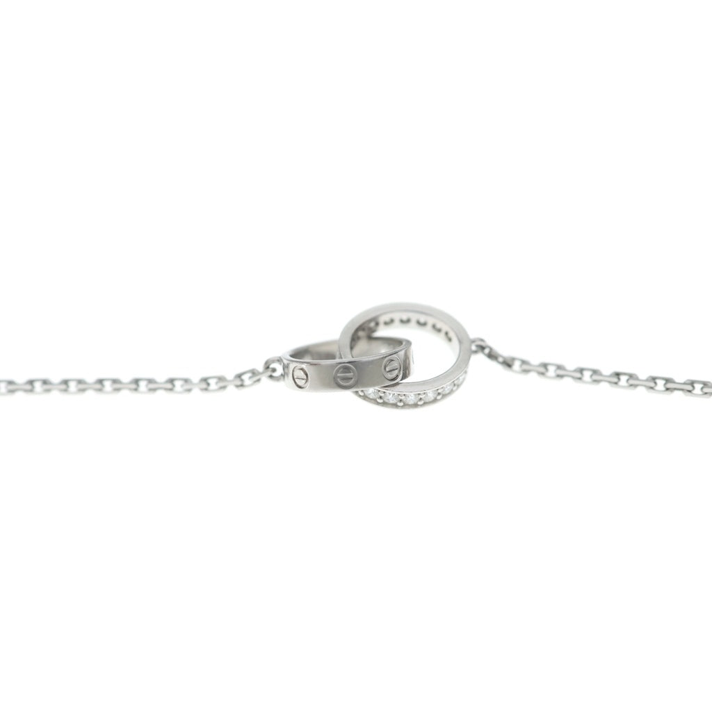 Cartier(カルティエ) ラブ ネックレス ダイヤ ペンダント チェーン ホワイトゴールド K18WG レディース
