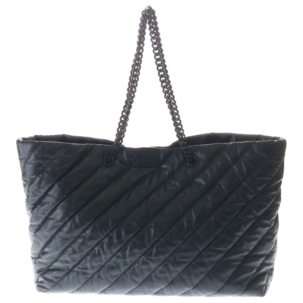 BALENCIAGA(バレンシアガ) クラッシュ トートバック ラージ 24SS キルティング レザー ブラック 7717182AAWW レディース