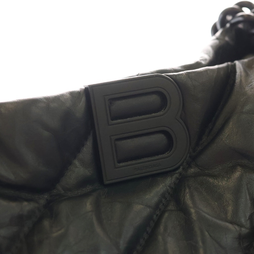 BALENCIAGA(バレンシアガ) クラッシュ トートバック ラージ 24SS キルティング レザー ブラック 7717182AAWW レディース