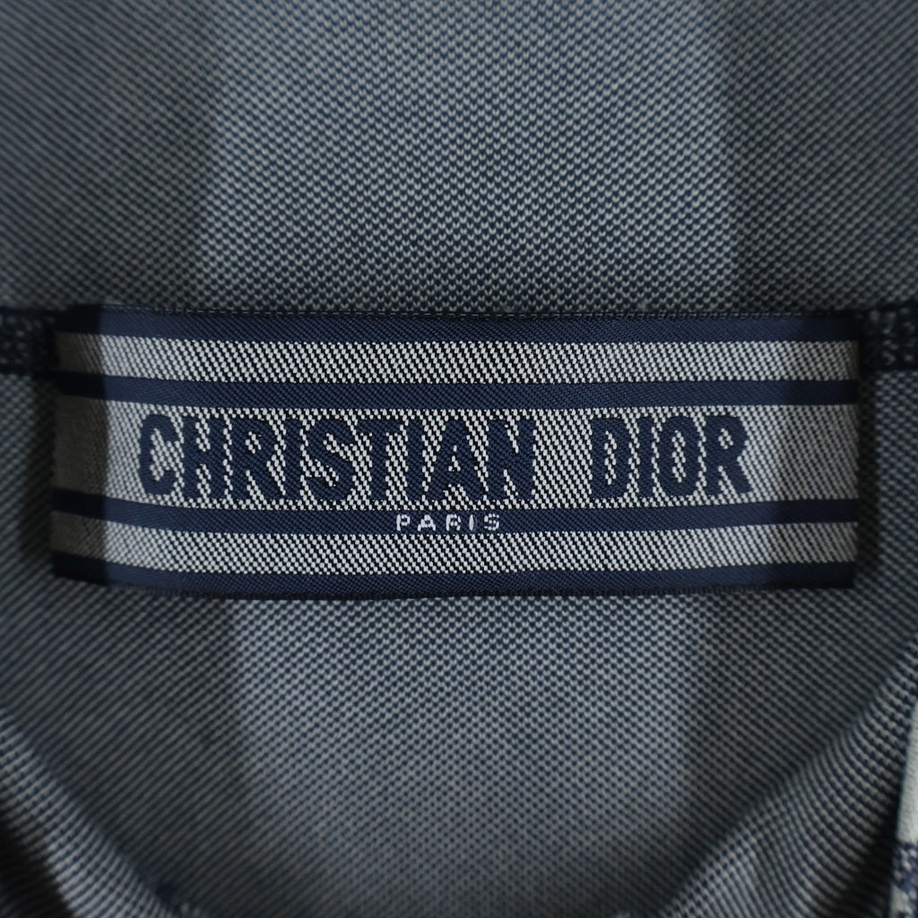 DIOR(ディオール) オブリーク ノースリーブワンピース ドレス ナイロン ハーフジップ ネイビー 143R04A4040 レディース