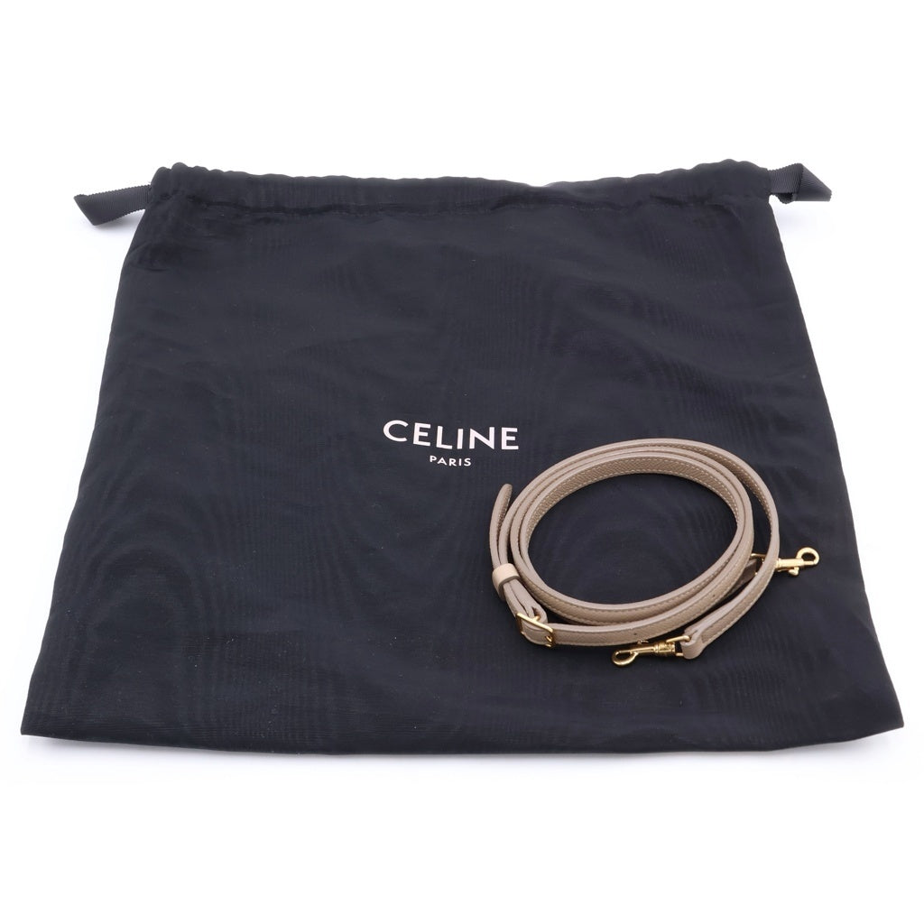 CELINE(セリーヌ) ベルトバッグ マイクロ ライトトープ カーフスキン レザー 2WAY ハンド ショルダーバッグ ベージュ 189003ZVA.18LT レディース