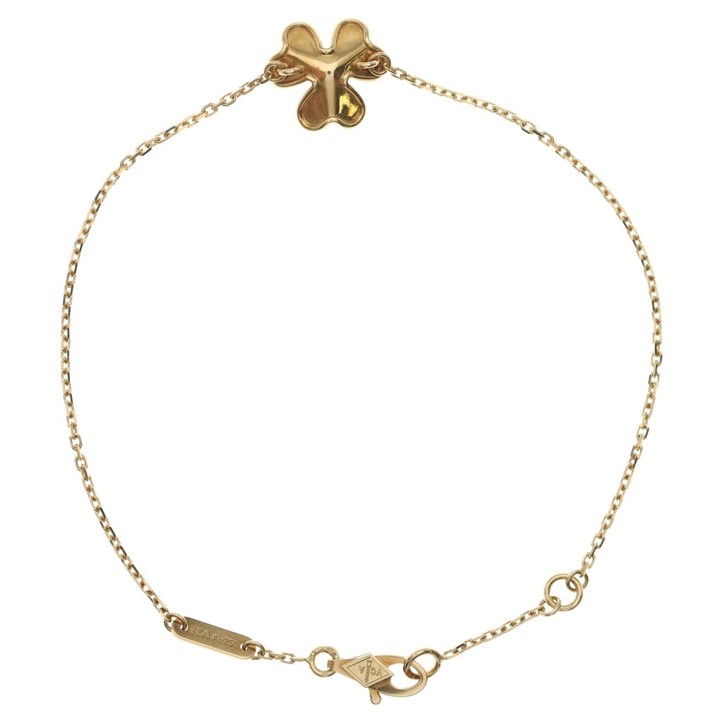 Van Cleef & Arpels(ヴァンクリーフアンドアーペル) フリヴォル 1Pダイヤモンド Au750 K18YG ミニブレスレット イエローゴールド VCARPOJ200 レディース