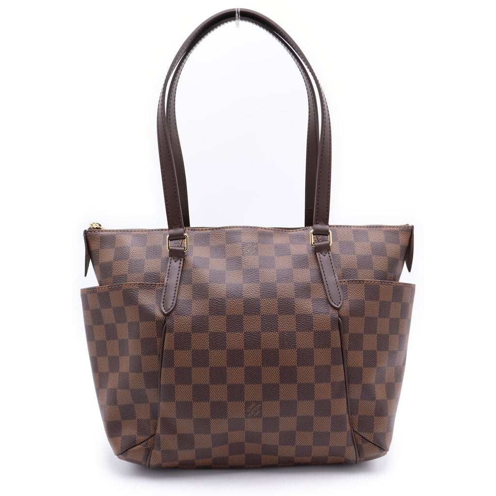 LOUIS VUITTON(ルイヴィトン) ダミエ トータリーPM ハンドバッグ トートバッグ ブラウン レザー×PVC N41282 ゴールド金具 レディース