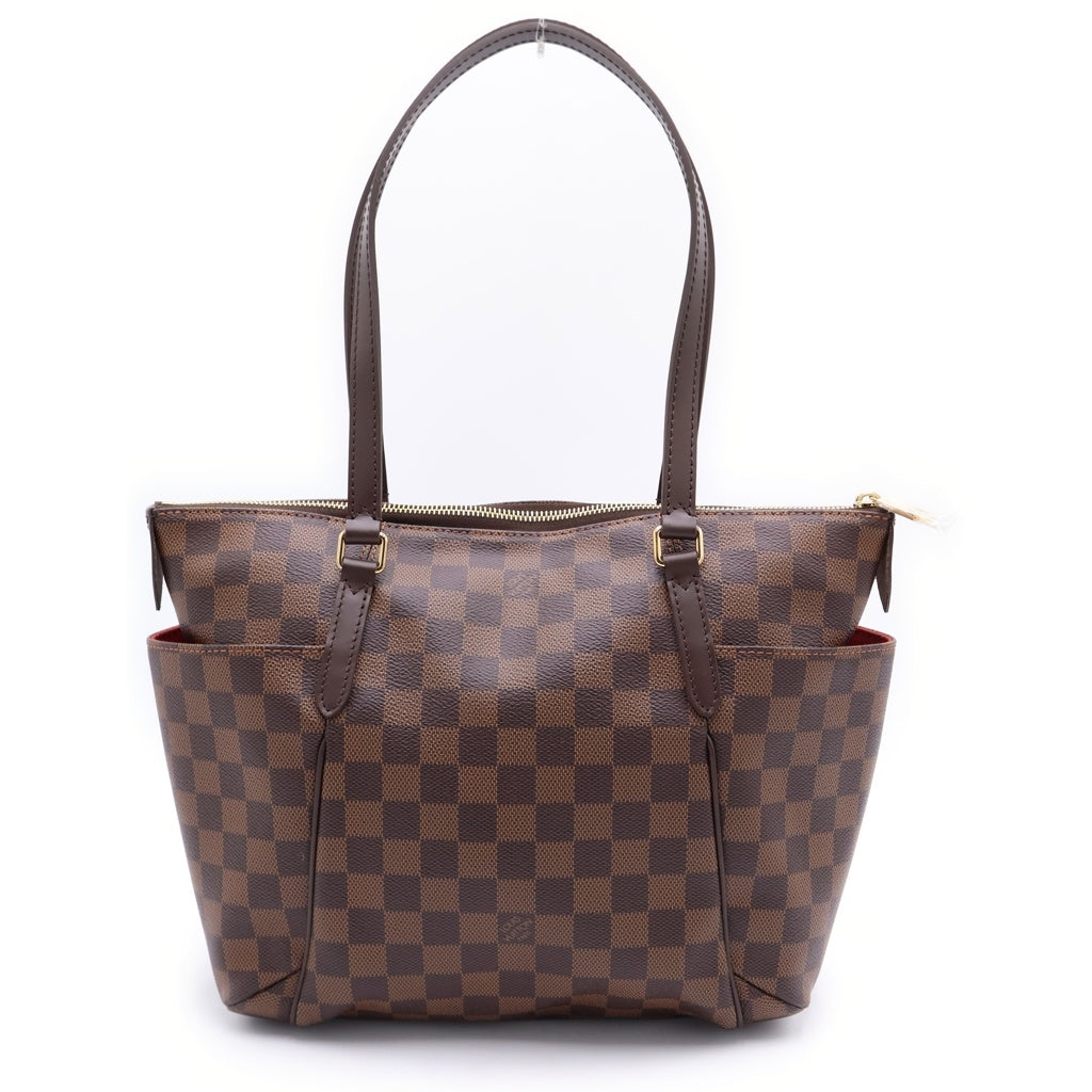 LOUIS VUITTON(ルイヴィトン) ダミエ トータリーPM ハンドバッグ トートバッグ ブラウン レザー×PVC N41282 ゴールド金具 レディース