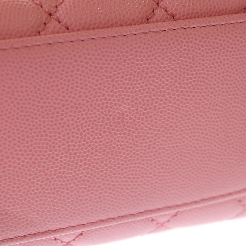 CHANEL(シャネル) マトラッセ ココハンドル24 2WAYハンドバッグ ショルダーバッグ チェーンハンドル ピンク キャビアスキン A92990 ゴールド金具 レディース