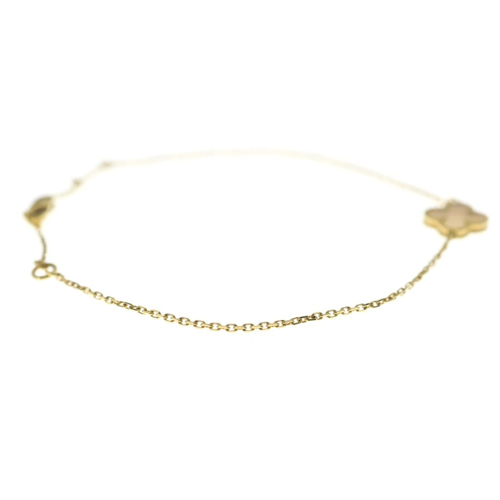 Van Cleef & Arpels(ヴァンクリーフアンドアーペル) スウィートアルハンブラ アルハンブラ マザーオブパール ブレスレット Au750 K18 YG イエローゴールド VCARF69000 レディース