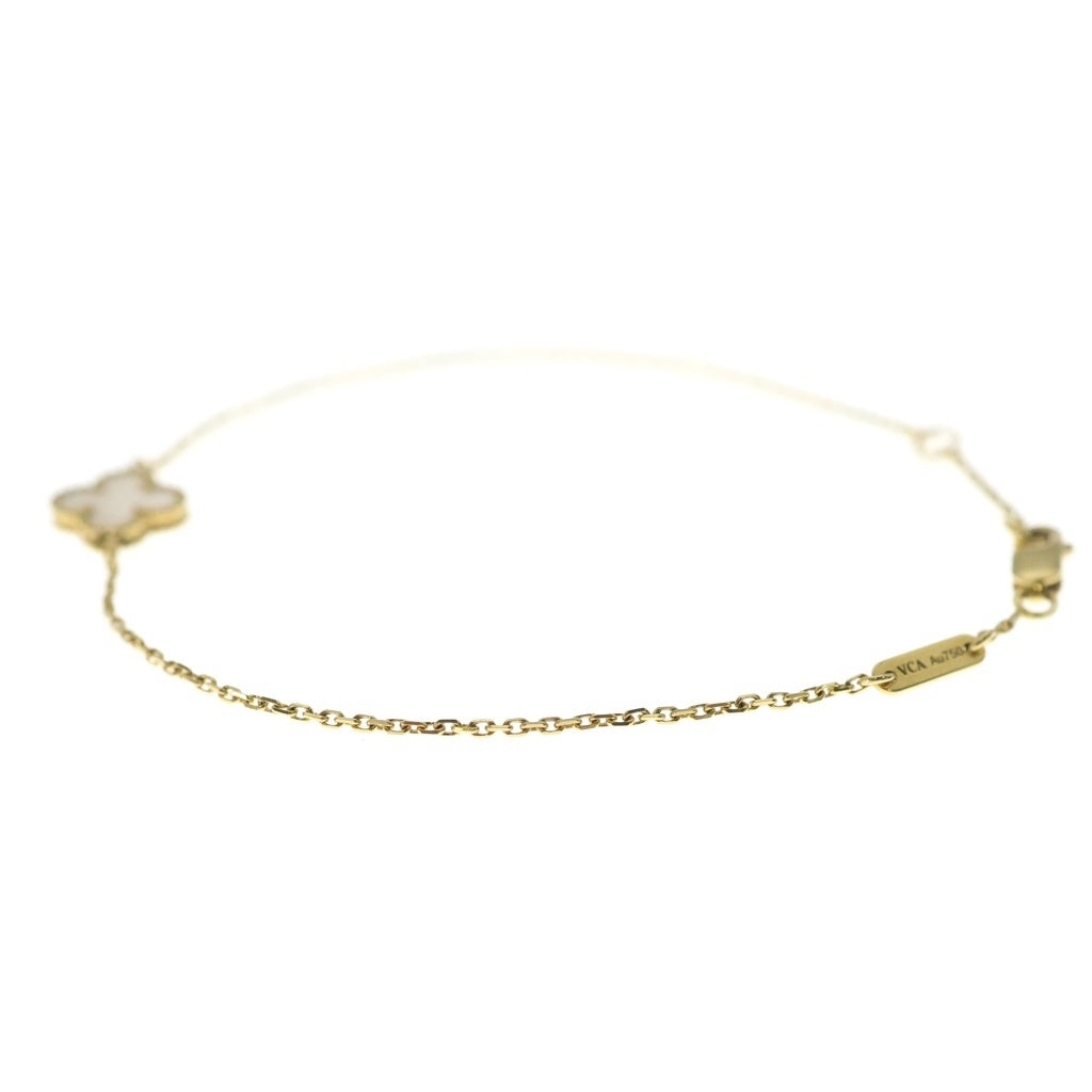 Van Cleef & Arpels(ヴァンクリーフアンドアーペル) スウィートアルハンブラ アルハンブラ マザーオブパール ブレスレット Au750 K18 YG イエローゴールド VCARF69000 レディース