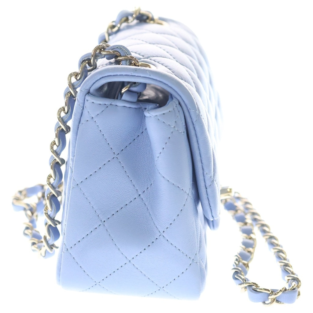 CHANEL(シャネル) ミニマトラッセ17 チェーンショルダーバッグ ミニバッグ パープル ラムスキン A35200 ゴールド金具 レディース