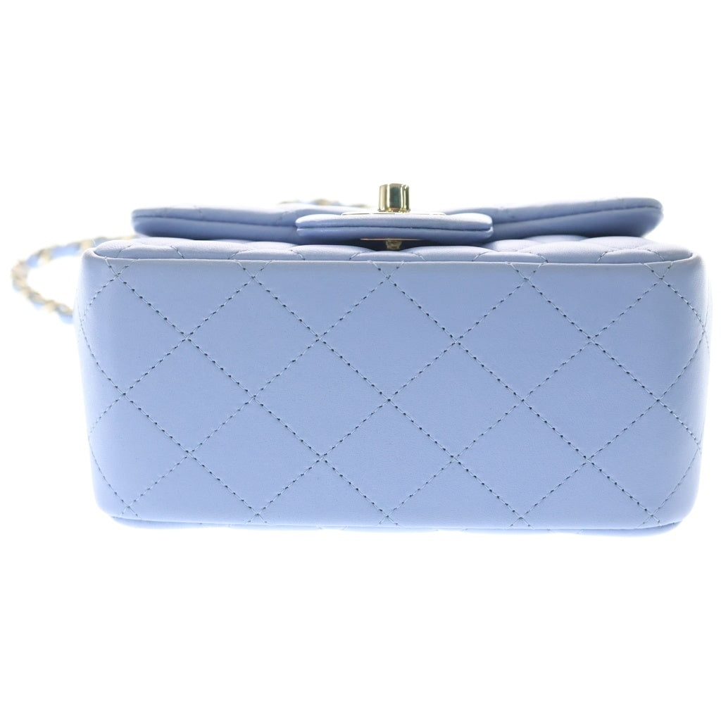 CHANEL(シャネル) ミニマトラッセ17 チェーンショルダーバッグ ミニバッグ パープル ラムスキン A35200 ゴールド金具 レディース