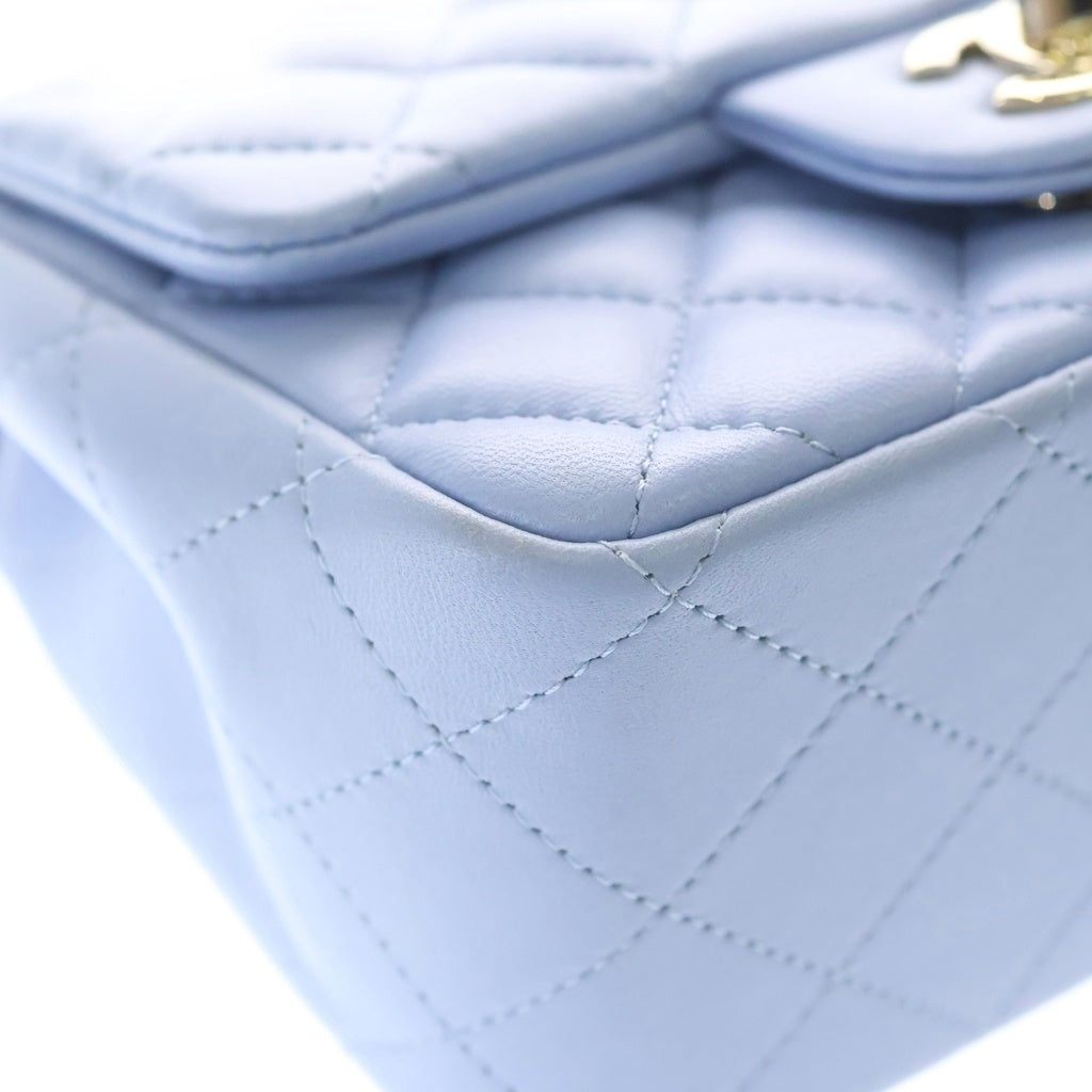 CHANEL(シャネル) ミニマトラッセ17 チェーンショルダーバッグ ミニバッグ パープル ラムスキン A35200 ゴールド金具 レディース