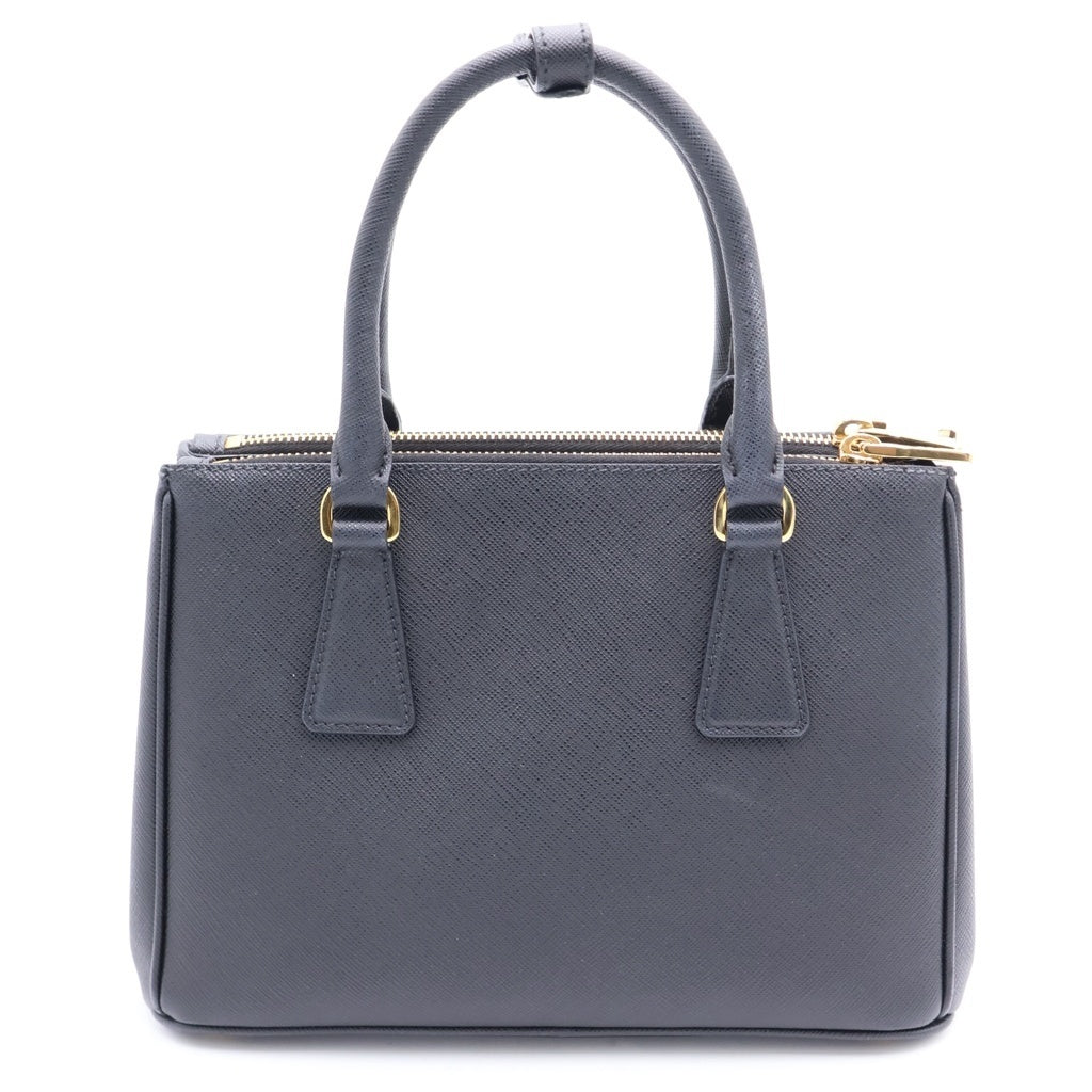 PRADA(プラダ) ガレリア スモール 2WAYハンドバッグ ショルダーバッグ ブラック サフィアーノレザー 1BA896 ゴールド金具 レディース