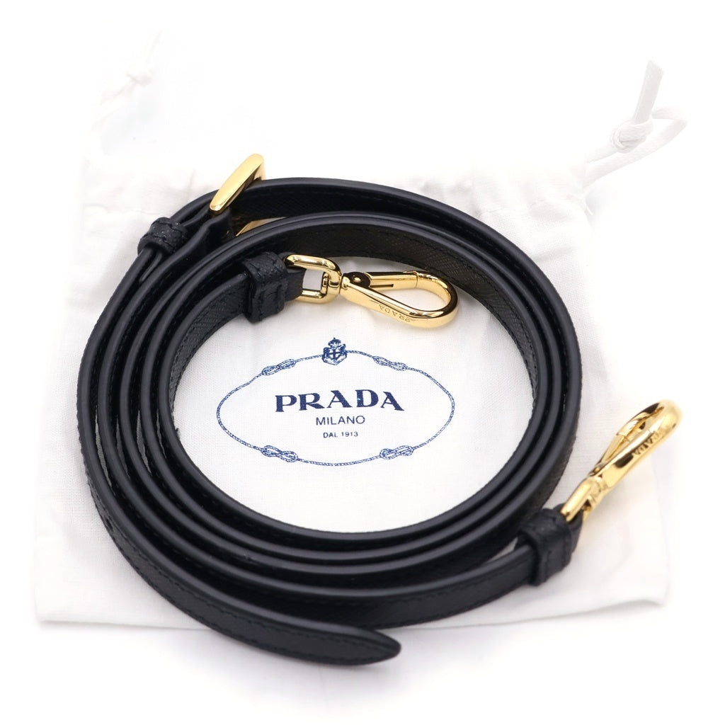 PRADA(プラダ) ガレリア スモール 2WAYハンドバッグ ショルダーバッグ ブラック サフィアーノレザー 1BA896 ゴールド金具 レディース