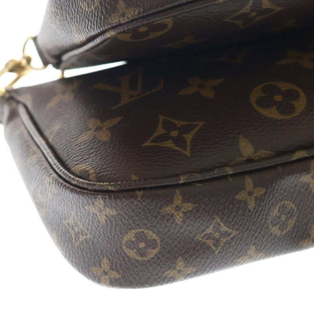 LOUIS VUITTON(ルイヴィトン) モノグラム ミュルティ ポシェットアクセソワール PVC レザー ショルダーバッグ ブラウン M44813