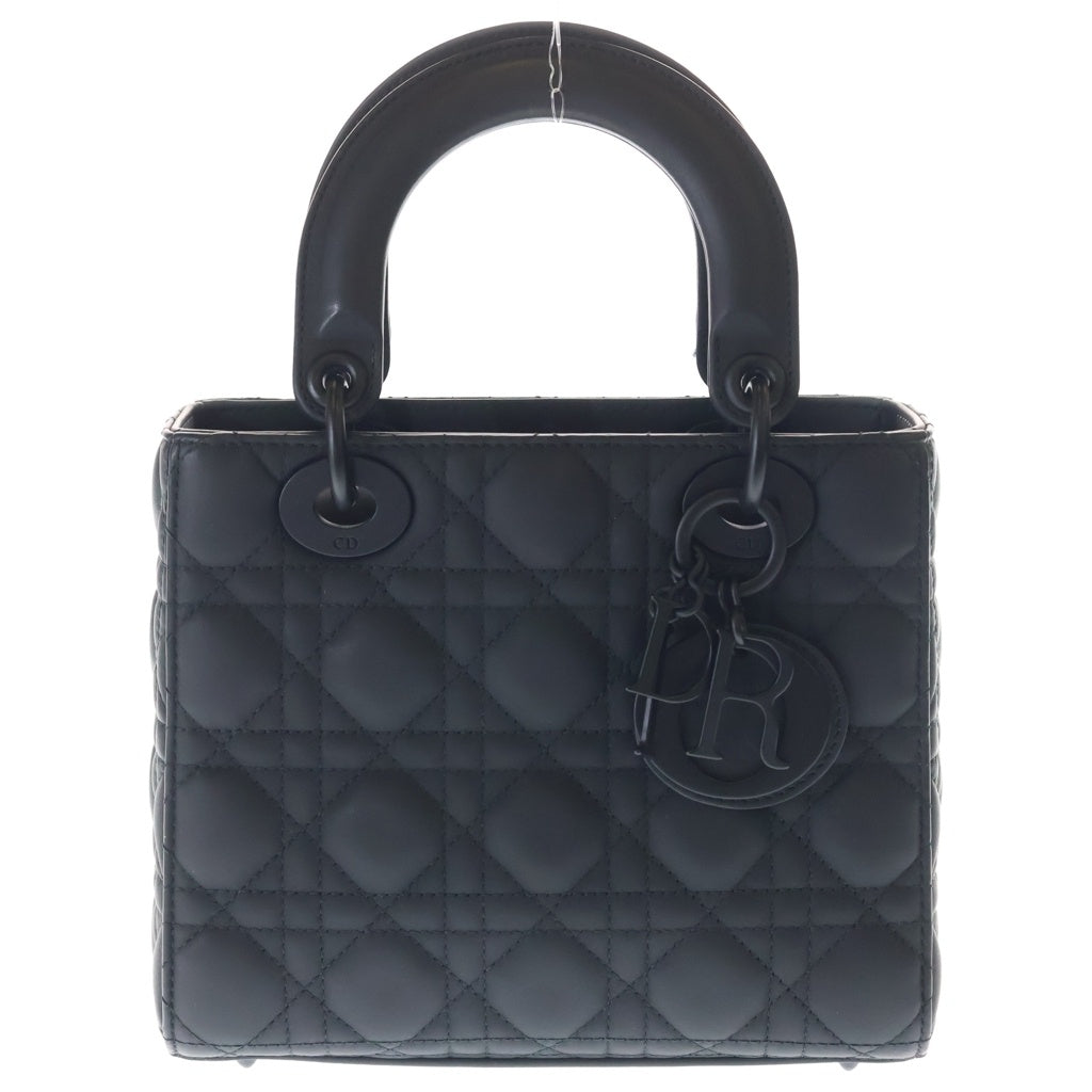 DIOR(ディオール) My ABCDior レディディオール スモール カナージュ ラムスキン ウルトラマット レザー 2WAY ハンド ショルダーバッグ ブラック レディース