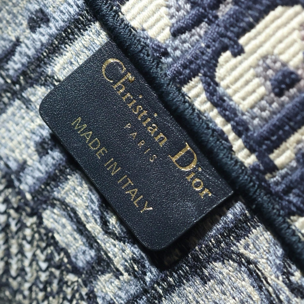 Christian Dior(クリスチャンディオール) オブリーク ブックトート スモール キャンバス ハンドバッグ トートバッグ ネイビー レディース