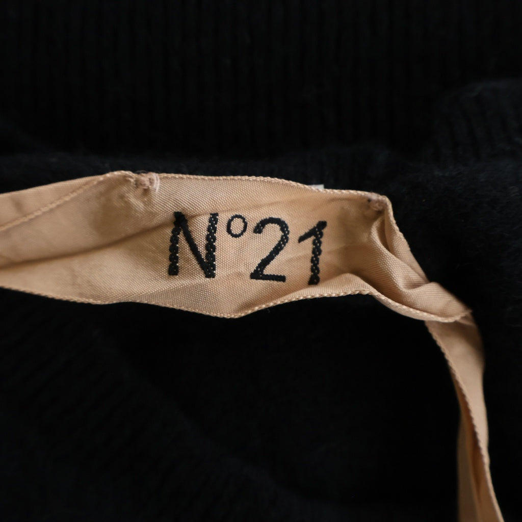 N21 numero ventuno(ヌメロ ヴェントゥーノ) フロント柄ニット ブラック #12A レディース