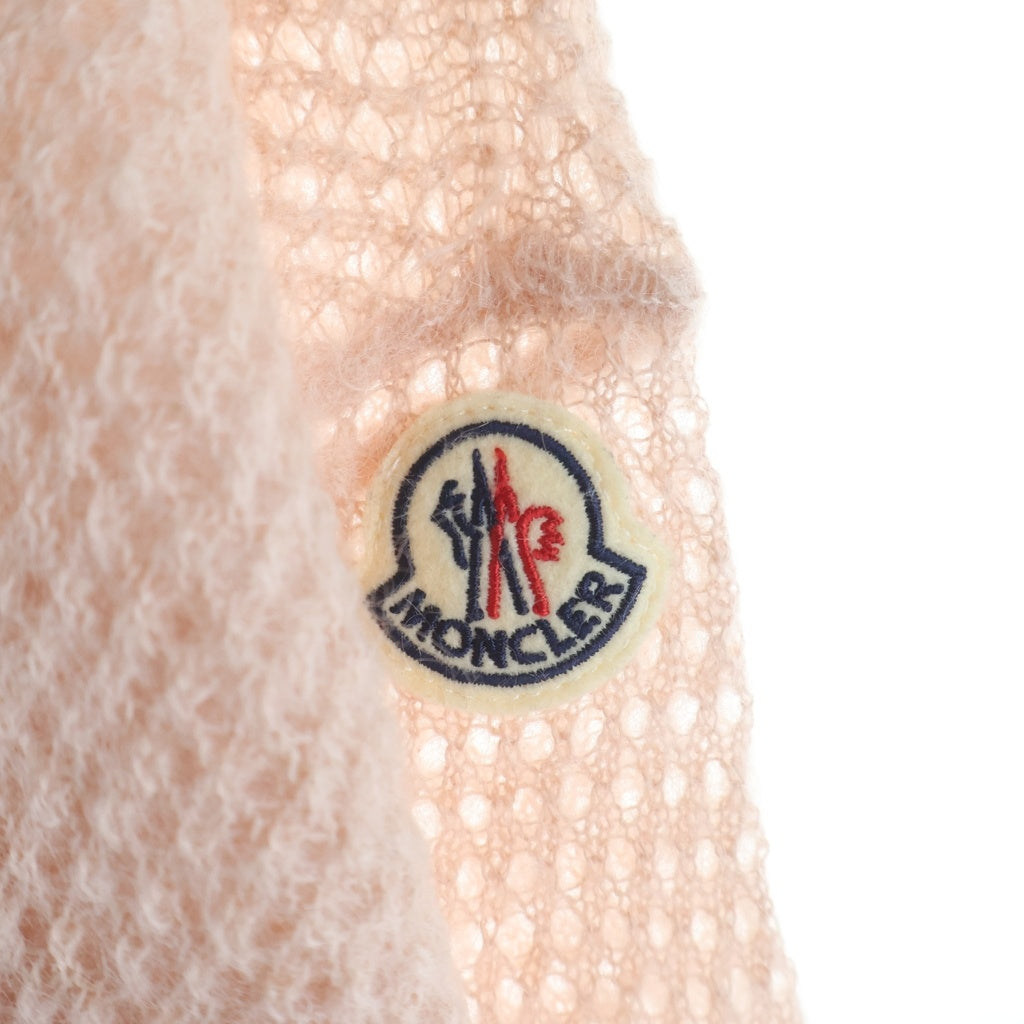 MONCLER(モンクレール) GIROCOLLO ジロコッロ ウール モヘヤブレンド 長袖ニット セーター バイカラー ピンク/グレー F20939C74250 A9441 レディース