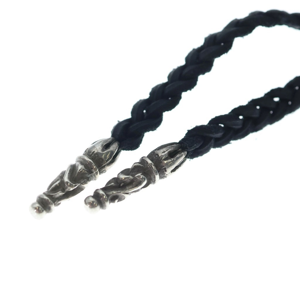 CHROME HEARTS(クロムハーツ) FILIG CROSS SM フィリグリー クロス レザーブレイド ネックレス シルバー
