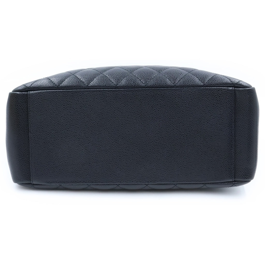 CHANEL(シャネル) ココマーク マトラッセ グランドショッピング キャビアスキン シルバー金具 チェーン トートバッグ ハンドバッグ ブラック レディース