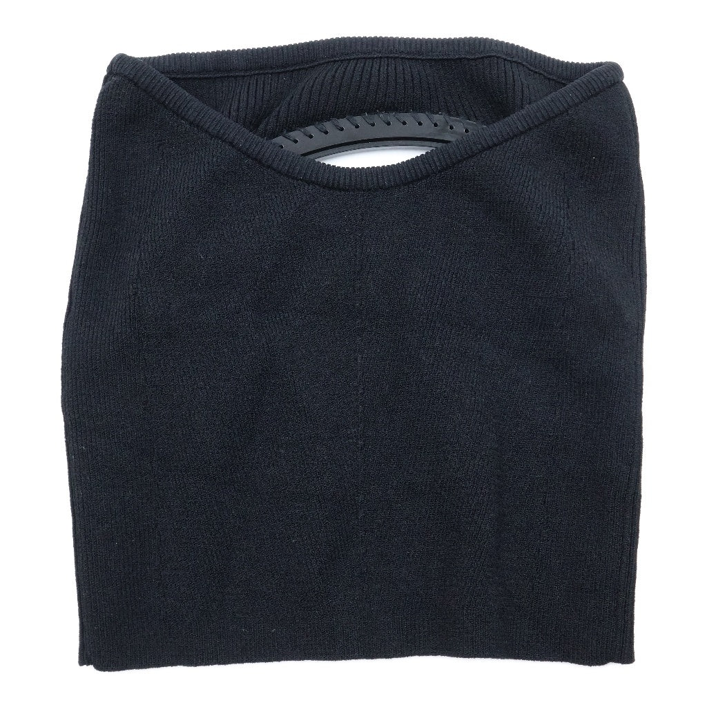 DIESEL(ディーゼル) メタルロゴニット レーヨン×ポリエステル ベアトップ チューブトップ #XS ブラック レディース