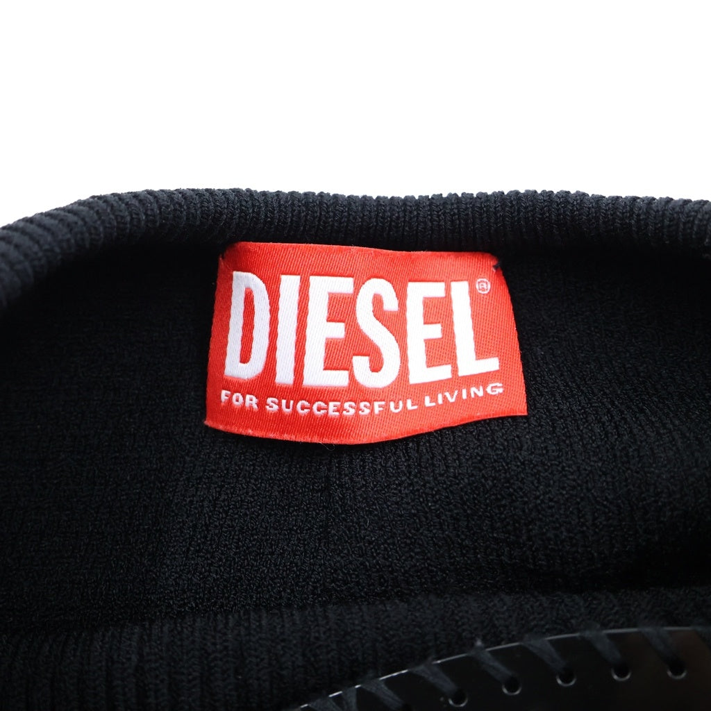 DIESEL(ディーゼル) メタルロゴニット レーヨン×ポリエステル ベアトップ チューブトップ #XS ブラック レディース