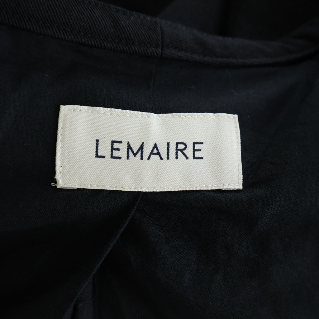 LEMAIRE(ルメール) Jumpsuit ジャンプスーツ オールインワン コットン ジップアップ ギャザー ブラック W204 PA290 LF528